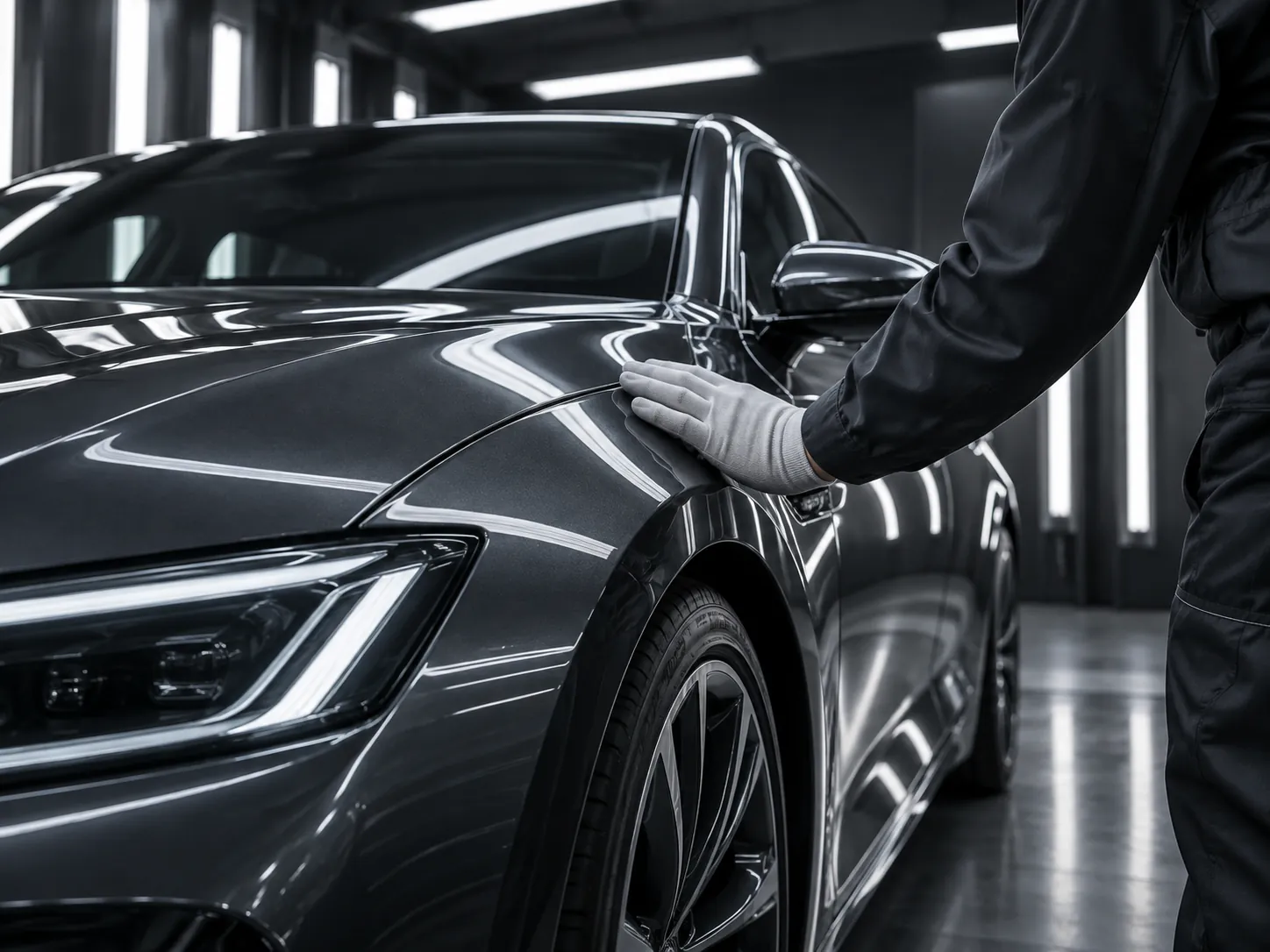 Inspection light across a car body